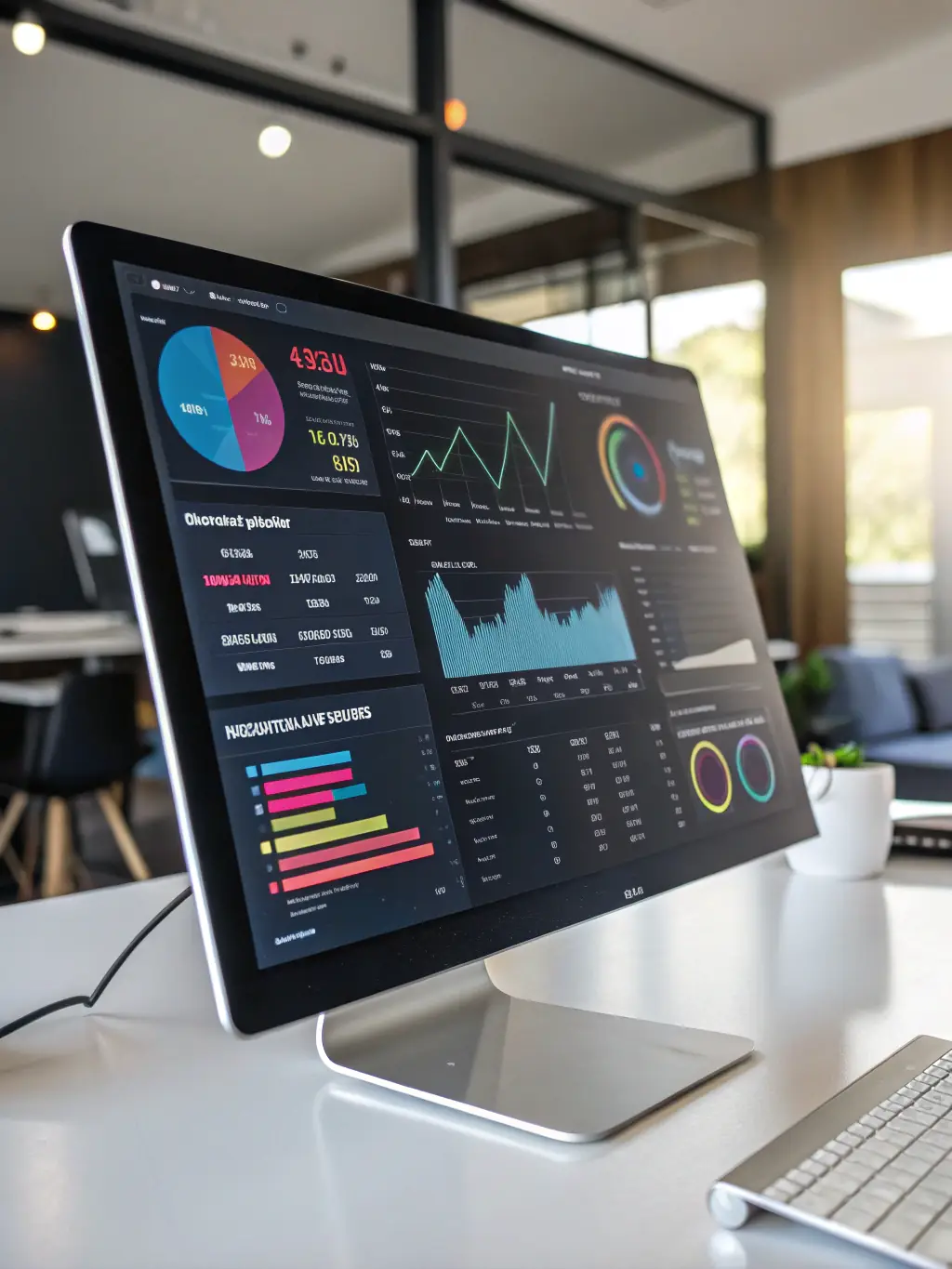 An image of a digital marketing dashboard showing lead metrics and analytics, used to illustrate Teamique's Lead Generation Strategies services.