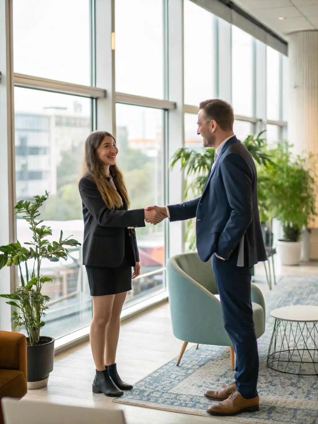 A human resources professional conducting interviews for a property management position, ensuring the best candidates are selected to maintain high-quality service, representing Teamique's hiring processes service.